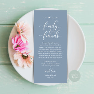 Elegant Calligraphy Wedding Thank You Table Card