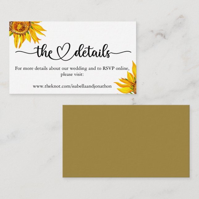 Elegant Calligraphy Wedding Website  Enclosure Car (Front/Back)