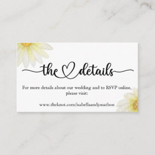 Elegant Calligraphy Wedding Website Enclosure Car Card