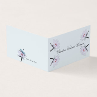 Elegant Calling Business Card Water Lilies