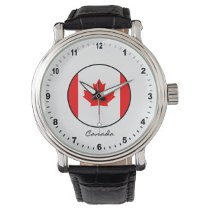 Elegant Canada Watch & Canadian Flag