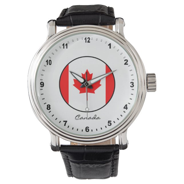 Elegant Canada Watch & Canadian Flag  (Front)