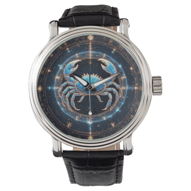 Elegant Cancer Zodiac Sign Watch (Front)
