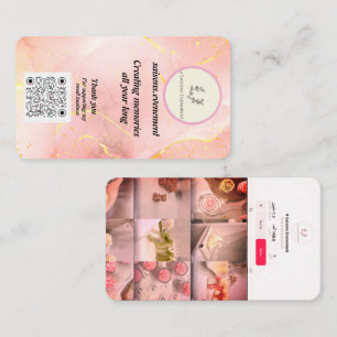 Elegant Candle Business Card   4saisons.evenement