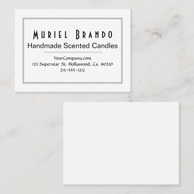 Elegant Candle Company V3 Carte de visite (Devant / Derrière)