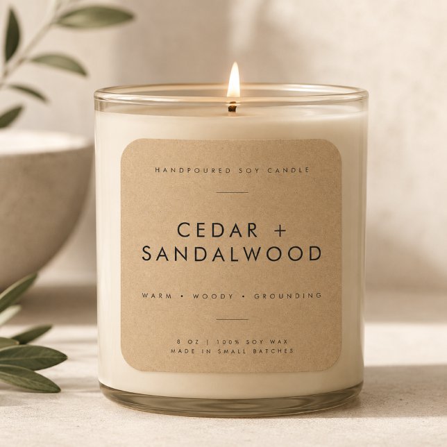 Elegant Candle Rustic Kraft Branding Label (Creator Uploaded)