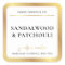 Elegant Candle Square Label Faux Gold Script Font