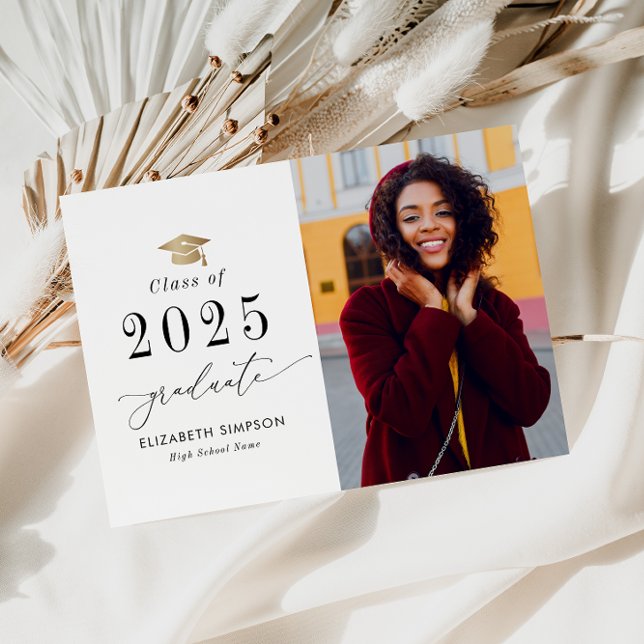 Elegant cap graduation announcement  (Creator Uploaded)