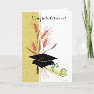 Elegant cap graduation customizable card