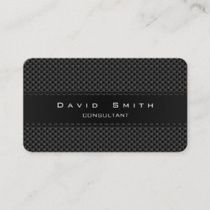 Elegant Carbon Fiber Professional Gold Business Card