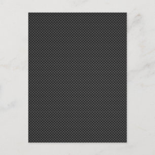 Elegant Carbon Fibre Style Print Decor Postcard