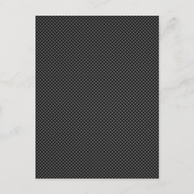 Elegant Carbon Fibre Style Print Decor Postcard (Front)