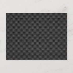 Elegant Carbon Fibre Style Print Decor Postcard