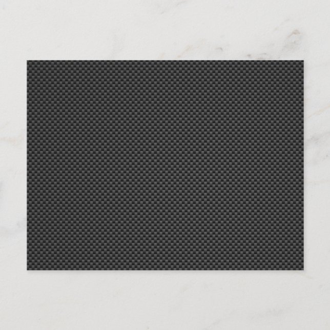 Elegant Carbon Fibre Style Print Decor Postcard (Front)