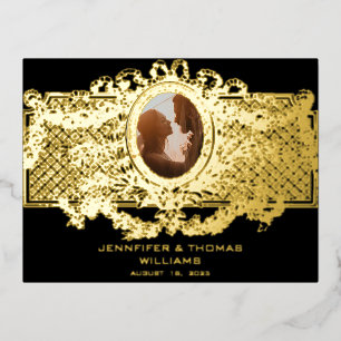 Elegant  Card with custom Medallion photo frame