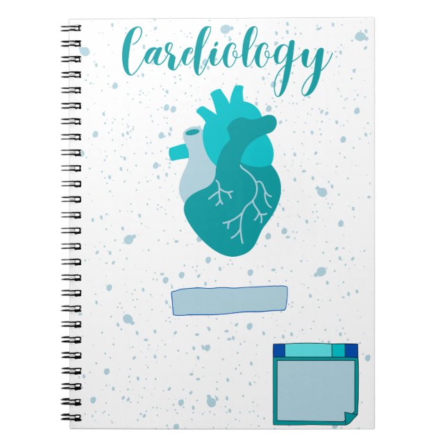 Elegant cardiology notebook for medical student. (Front)