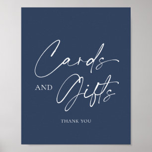 Elegant "Cards and Gifts" Paper Wedding Poster