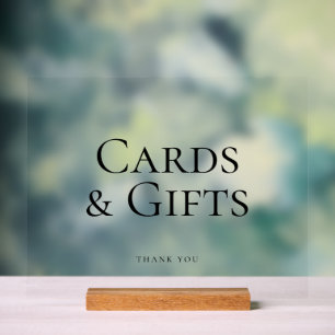 Elegant Cards + Gifts Wedding Sign Black