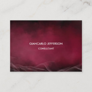 Elegant Carmine Red Minimalist Professional Chubby Business Card