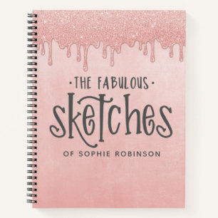 Elégant carnet de croquis de l'artiste Parties sci
