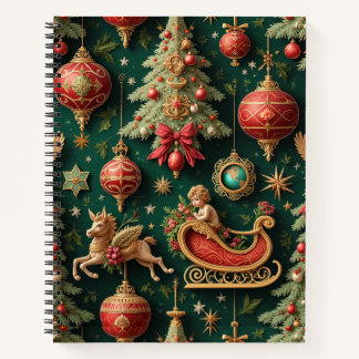 Élégant Carnet de Noël baroque