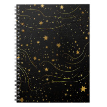 Elégant Carnet de nuit Gold Starry