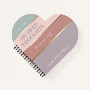 Élégant Carnet de poche Rose doré moderne et pouss