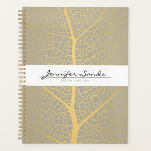Elégant carnet de rendez-vous Motif Gold Leaf Tree