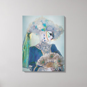 Elegant Carnival Costume, Venice Canvas Print