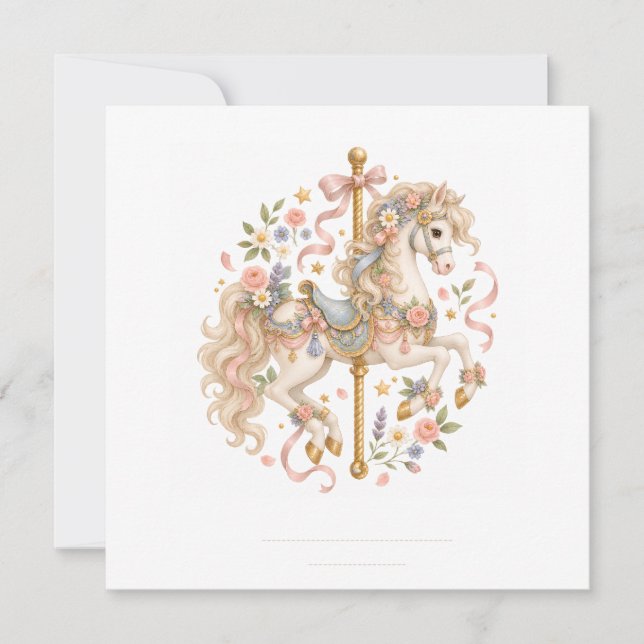 Elegant Carousel Horse French Fairytale (Front)