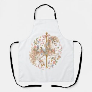 Elegant Carousel Horse French Fairytale Apron