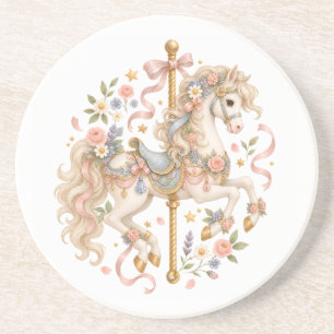 Elegant Carousel Horse French Fairytale Coaster