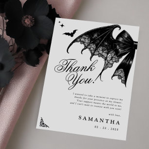 Élégant Carte de remerciements de Baby shower goth