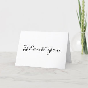 Élégant Carte de remerciements de calligraphie man