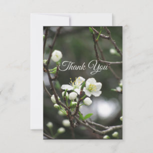 Élégant Carte de remerciements de fleurs de printe