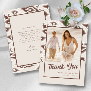 Elégant Carte de remerciements de mariage de plage