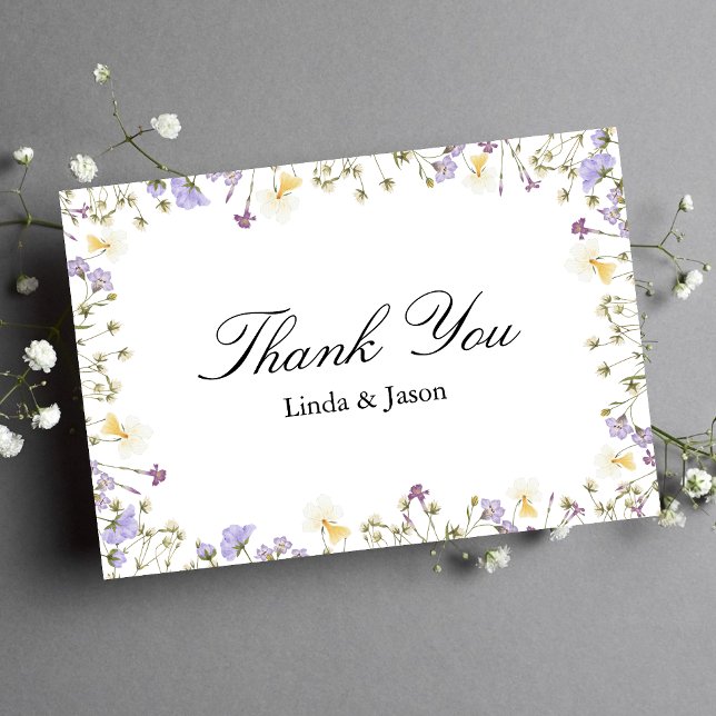 Élégant Carte de remerciements de Mariage floral n (Créateur téléchargé)
