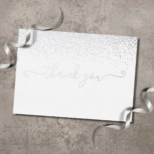 Élégant Carte de remerciements de script de flacon