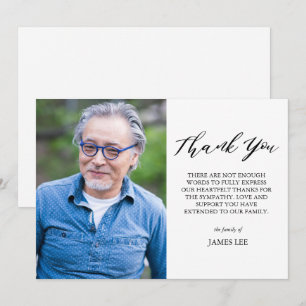 Élégant Carte de remerciements de sympathie photo