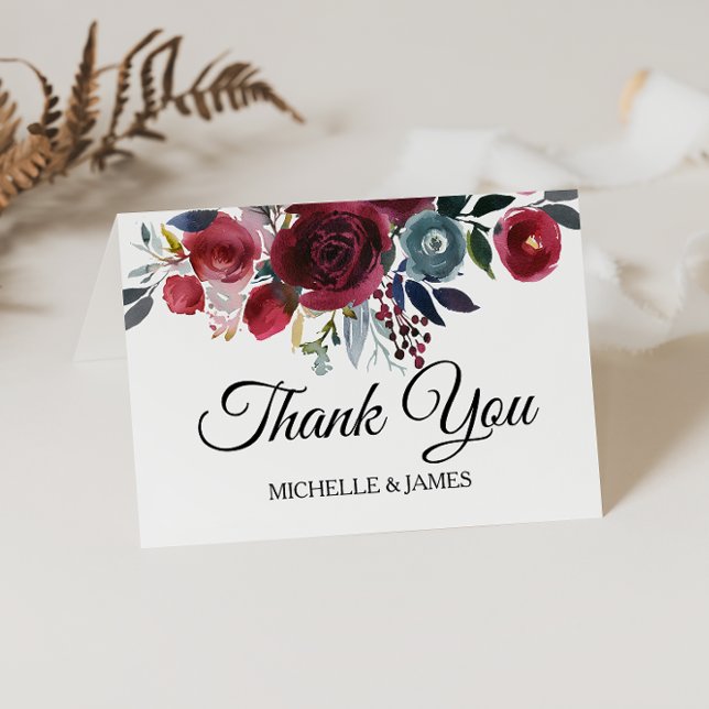 Élégant Carte de remerciements floral et tropical (Créateur téléchargé)