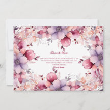 Élégant Carte de remerciements Floral Graduation