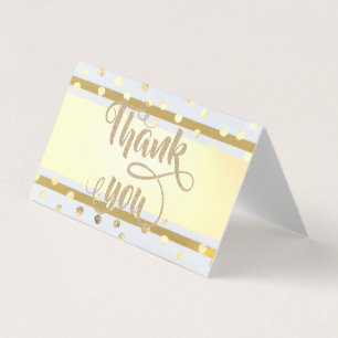 Elégant Carte de remerciements Gold Stripes