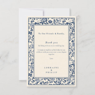 Élégant Carte de remerciements Mariage botanique