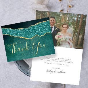 Élégant Carte de remerciements Mariage de vieillis