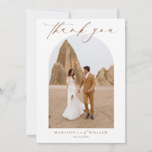 Élégant Carte de remerciements Mariage en terre cu