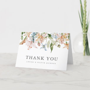 Élégant Carte de remerciements Mariage floral