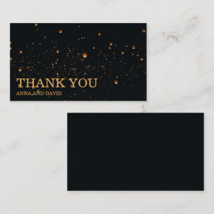 Élégant Carte de remerciements Mariage Sky Lantern