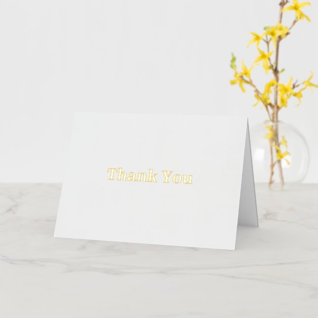 Élégant Carte de remerciements personnalisé après  (Fleur jaune)