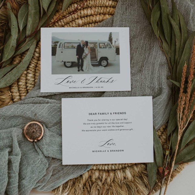 Élégant Carte de remerciements plat de bordure de  (Créateur téléchargé)