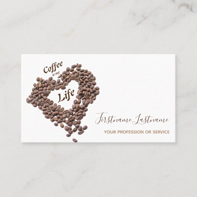 Élégant carte de visite Barista et des compagnons  (Devant)